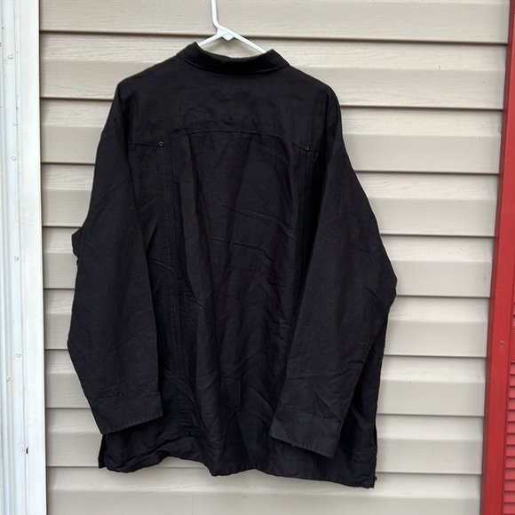 Cubavera mens black longsleeve shirt - Picture 4 of 6